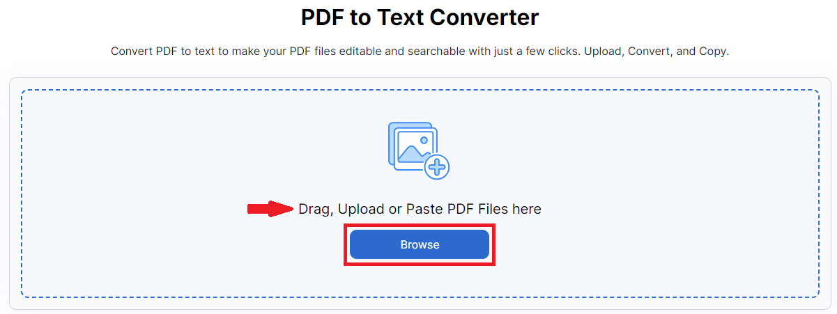 PDF to Text tool page